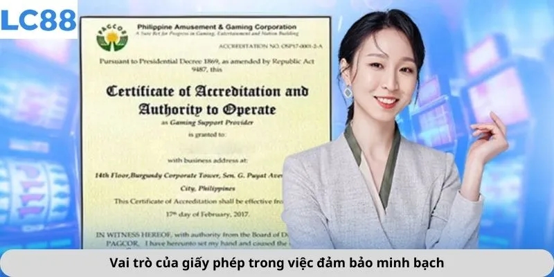 Giấy Phép Hoạt Động 2 Vai trò của giấy phép trong việc đảm bảo minh bạch